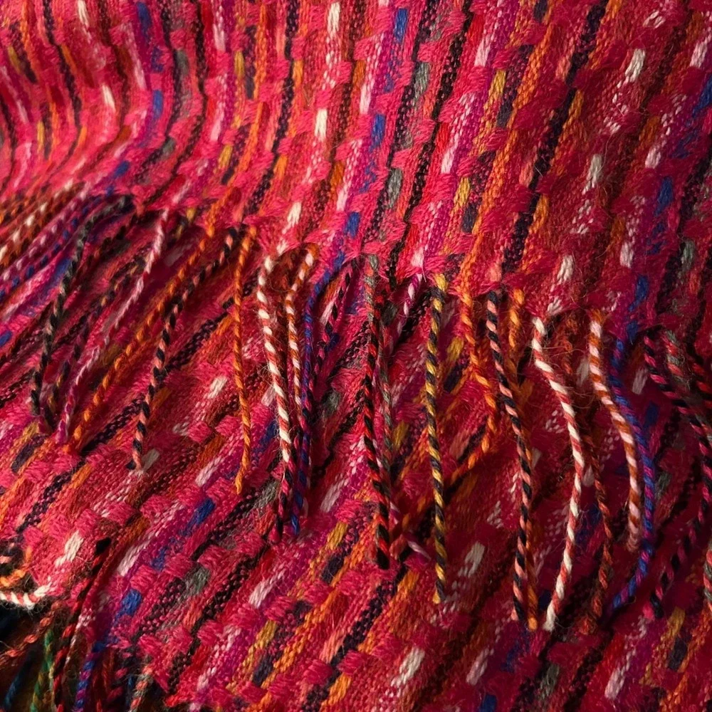 Peruvian Soul Handwoven‎ Baby Alpaca Scarf Lightweight Artisan Spring Summer
